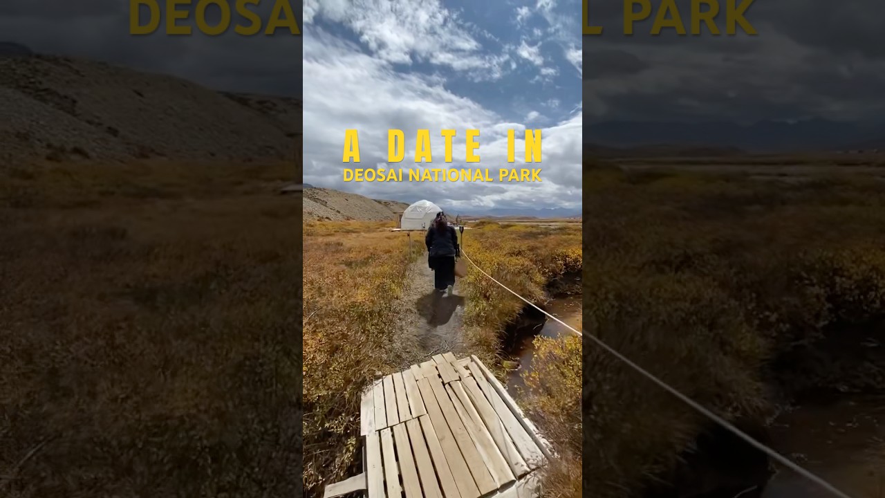 I stayed in Glamps at Deosai National Park Skardu #skardu #travelvlog #travel #mountains #deosai