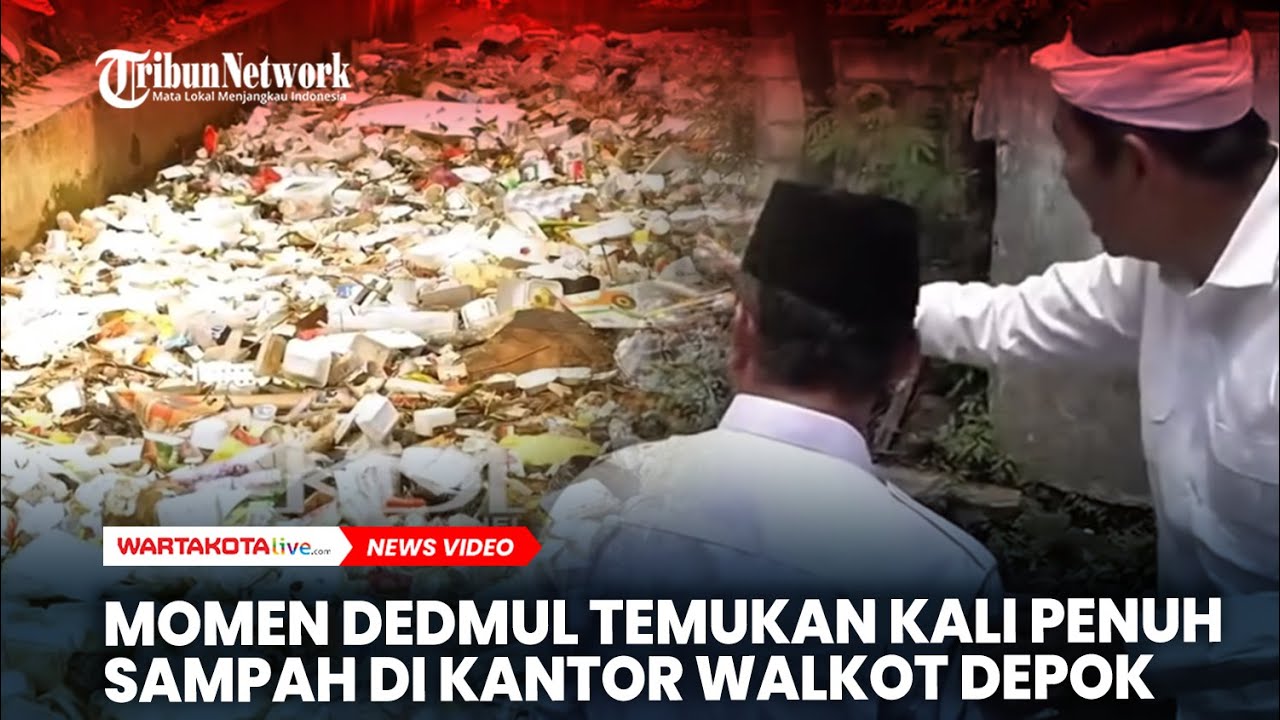 Momen Dedi Mulyadi Temukan Kali Penuh Sampah di dekat Kantor Walikota Depok