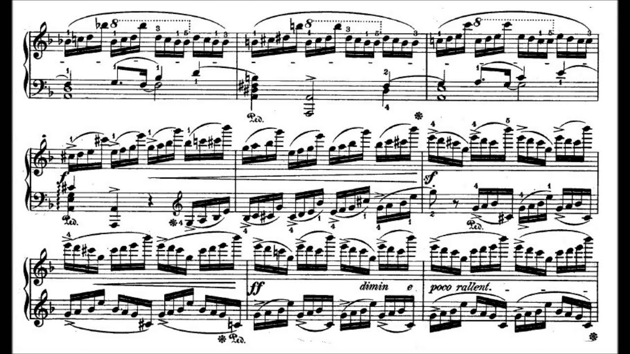 Chopin - Pollini performs 12 Etudes for piano, Op. 10; complete with sheet music