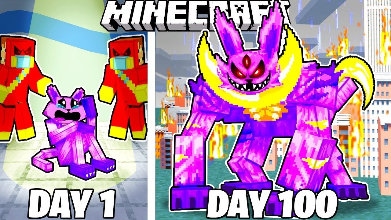 100 ng&agrave;y B&uacute;p b&ecirc; Catnap ti&ecirc;u diệt ch&uacute;a tể Prototype Poppy Playtime 5 trong Minecraft | TN Gaming