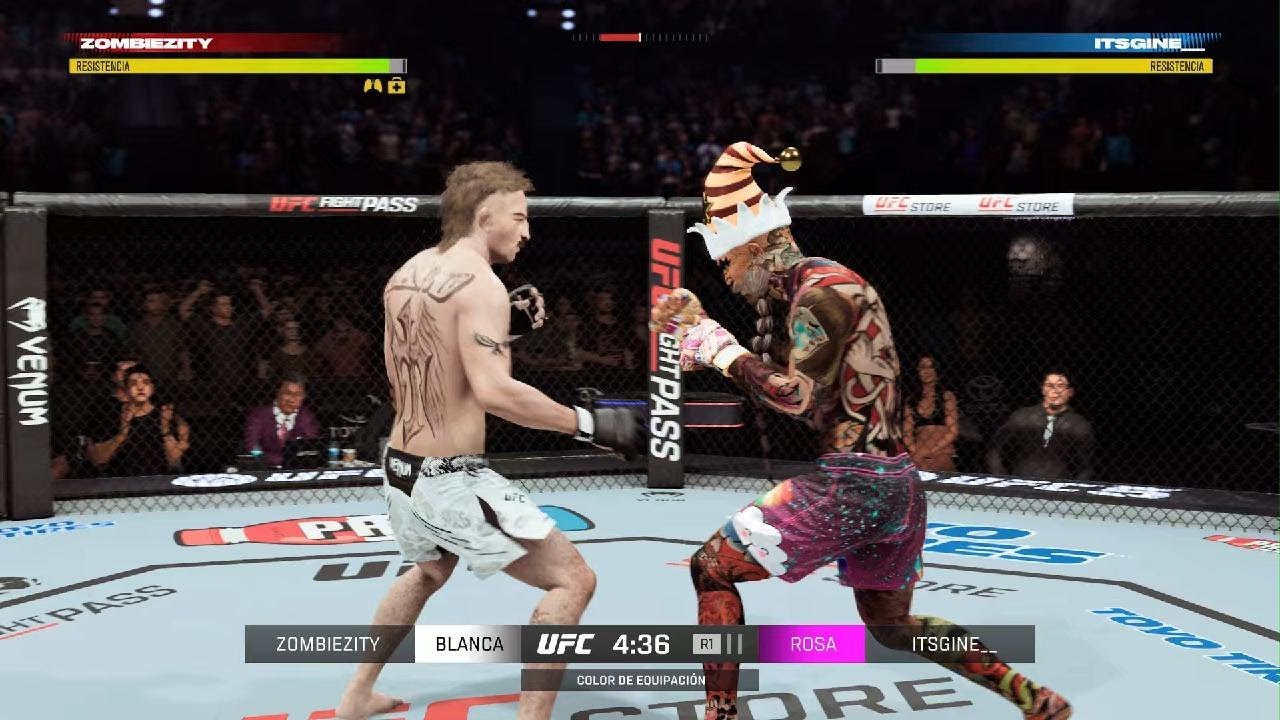 EA SPORTS UFC 5 . contrincante descifra en juego pero termina Igualmente con el nocaut de la casa