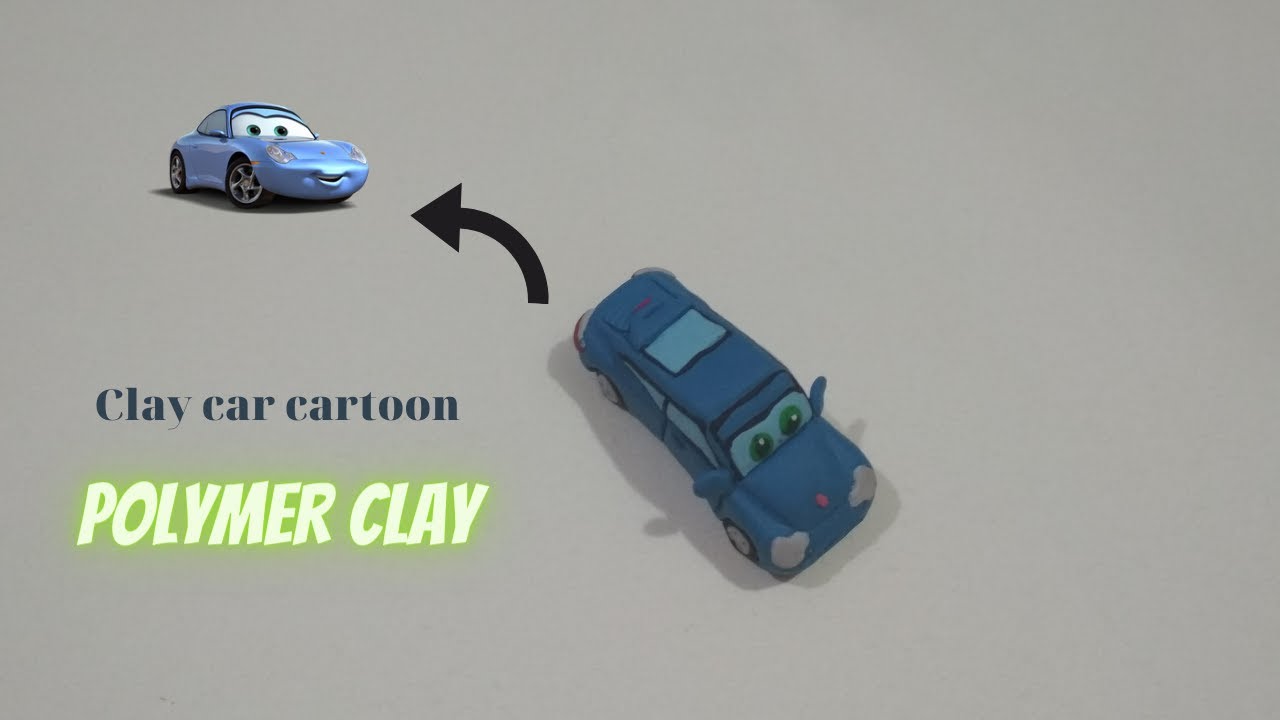 Polymer clay car cartoon | Disney Pixar cars Sally | Clay art - Vicky25Crafts