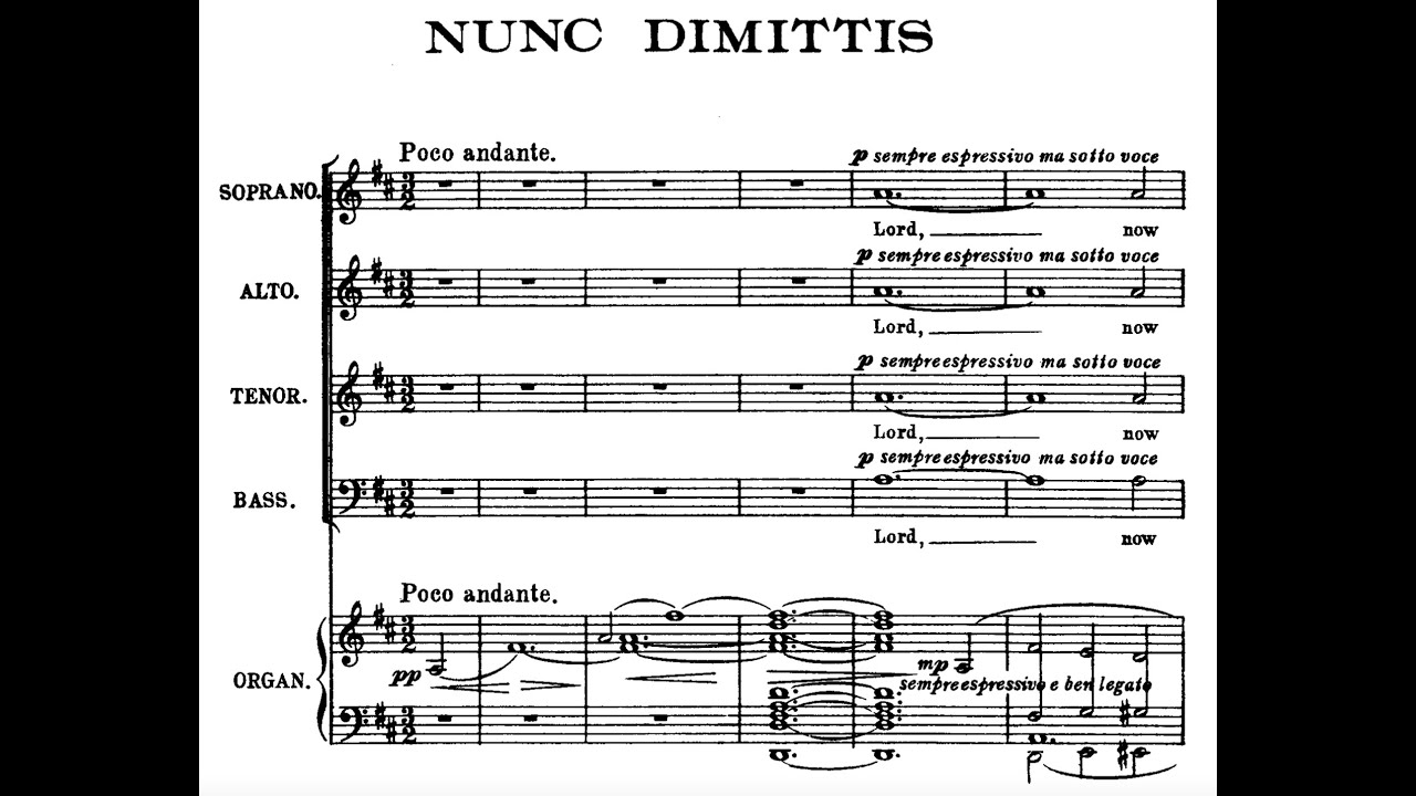 George Dyson - Nunc dimittis in D (score video)
