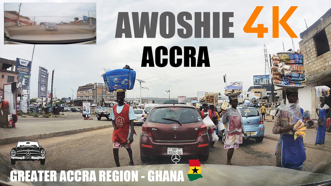 Awoshie Road Drive from Odorkor Accra Ghana 4K
