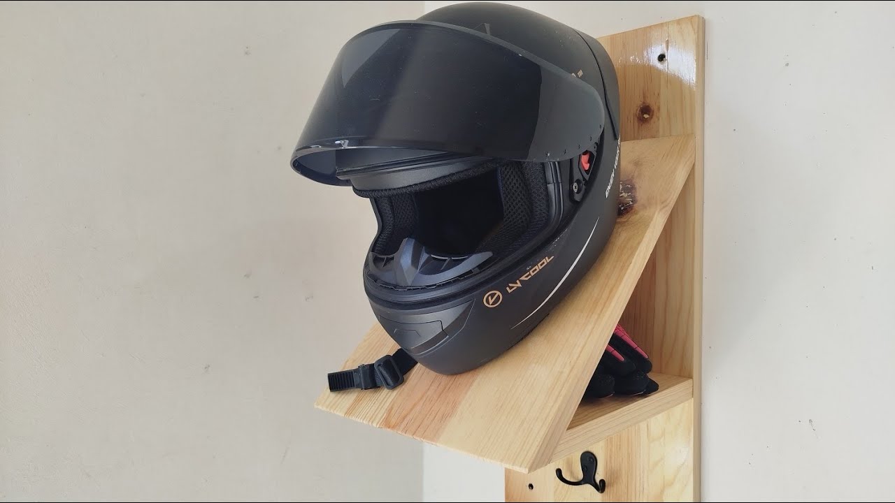 Repisa de Madera Para Colocar Casco de Motociclista, Paso a Paso