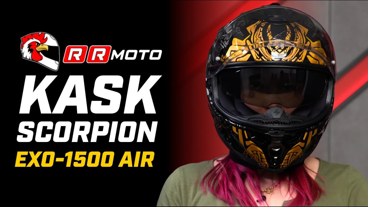 SCORPION EXO-1500 AIR - kask motocyklowy z pompowanymi policzkami i blendą