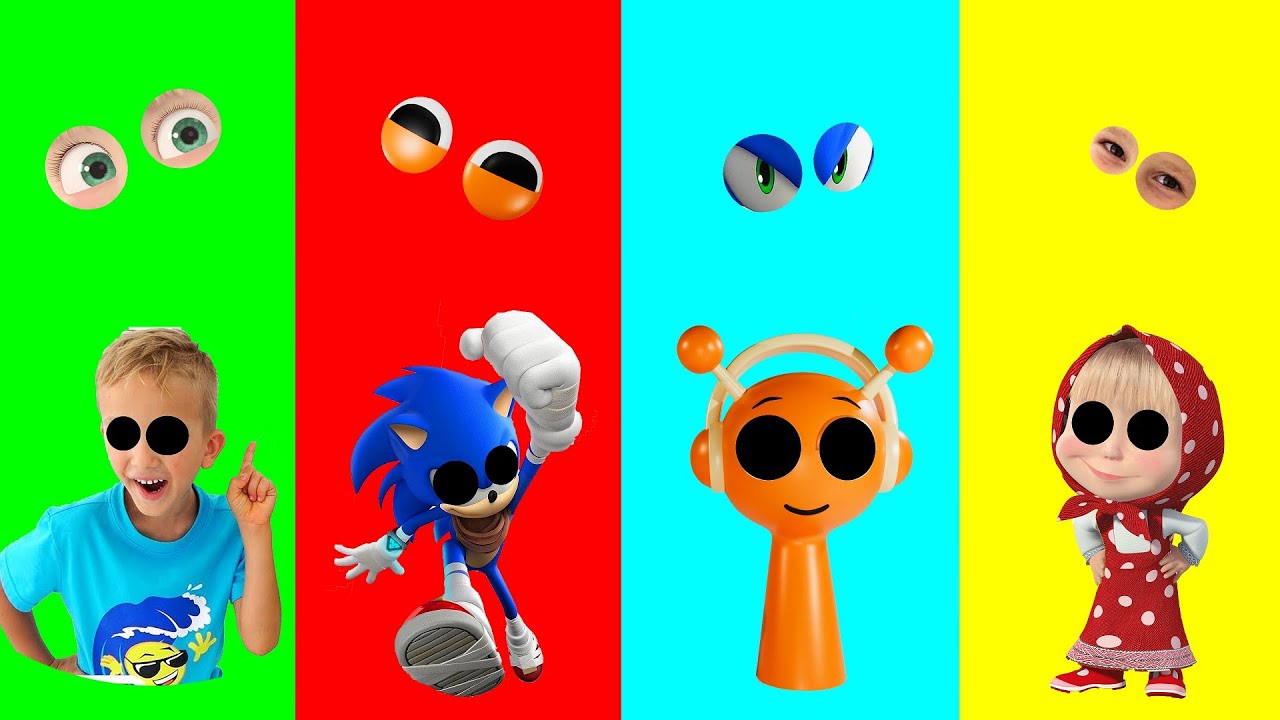Wrong eyes👀 Masha and Sprunki and Sonic and Niki and Vlad | DAME TU COSITA Funny Puzzle Wrong Head
