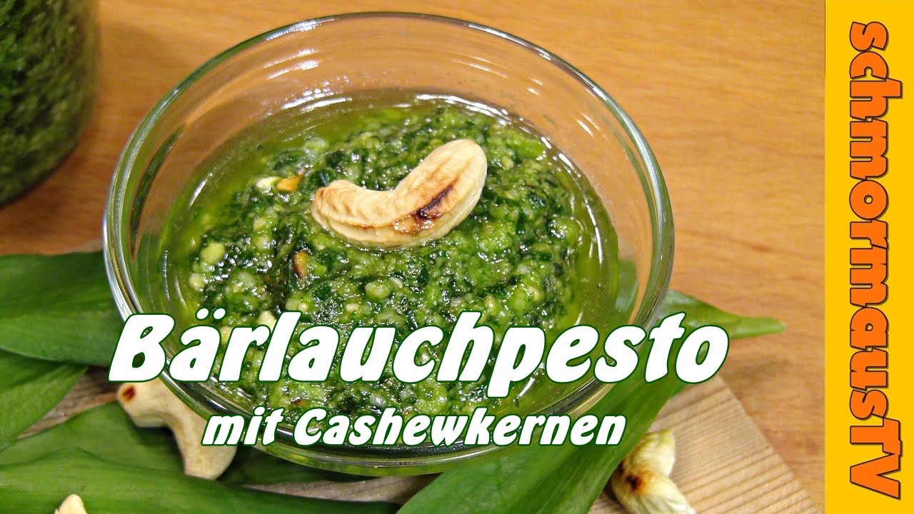 Bärlauchpesto mit Cashewkernen - Bärlauchpesto selber machen - Rezept