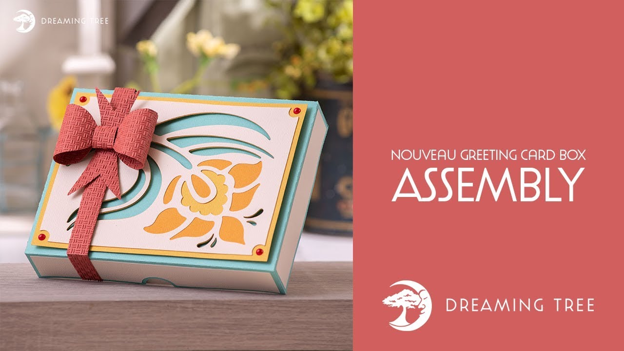 Nouveau Greeting Card Box - Assembly Tutorial (For Cricut, Silhouette, and ScanNCut)