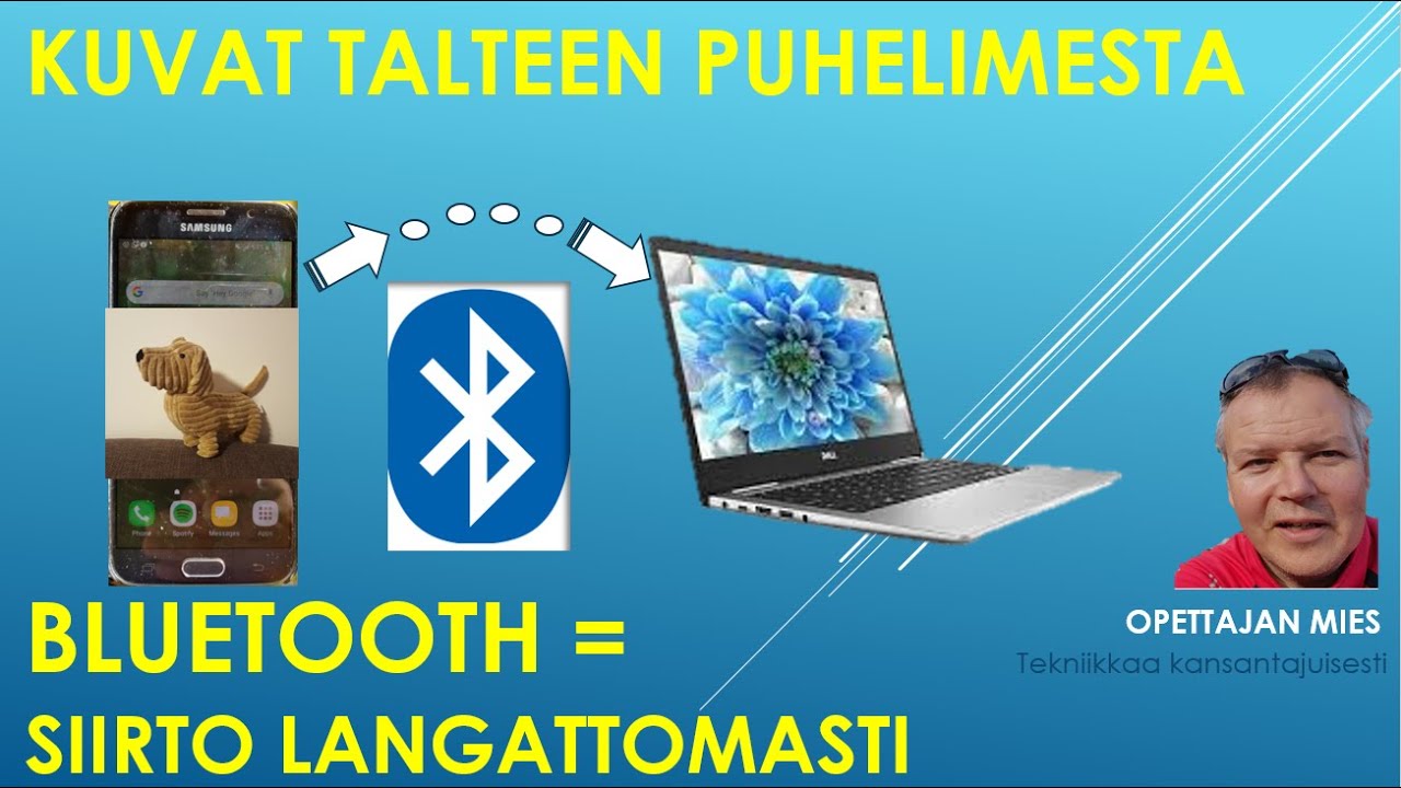 Valokuvien siirtäminen Android-puhelimesta tietokoneelle bluetoothilla