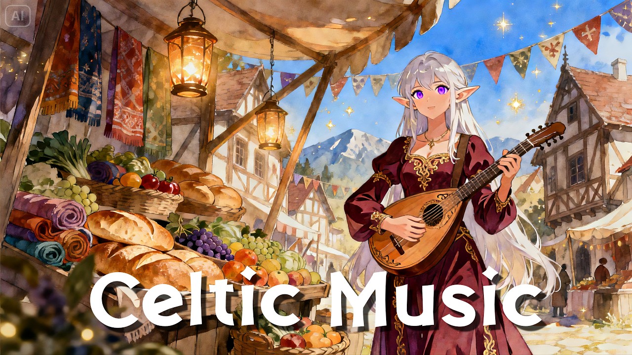 🏰 Celtic Music – Bustling Medieval Market / Cozy Celtic Music for Study/Sleep/Focus