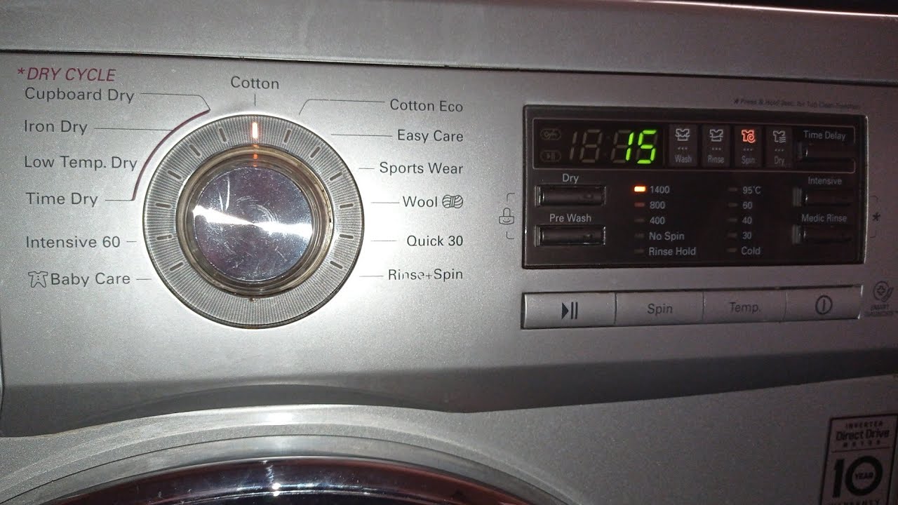 LG F1496AD5 - empty spin only 1400rpm