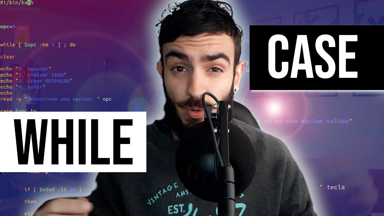 Menú de OPCIONES en BASH ✅ estructuras WHILE y CASE