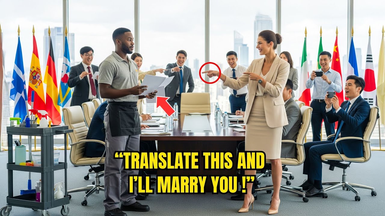 “Translate This and I’ll Marry You!” — Billionaire Mocked Janitor, He Did It and Sealed a $1B Deal