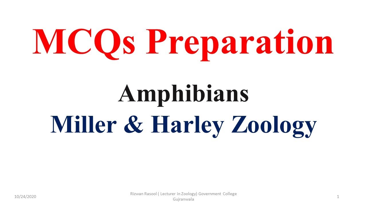Amphibians MCQs Multiple Choice Questions