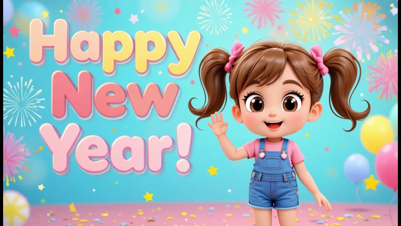Happy New Year Song for kids🎆 | New Year Kids Dance Song