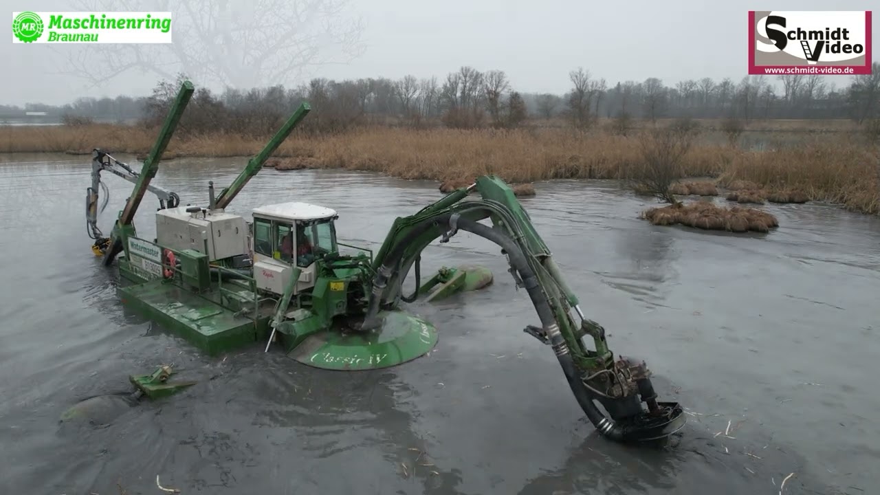 Entschlammungsarbeiten mit Watermaster 2023 bei Neuötting