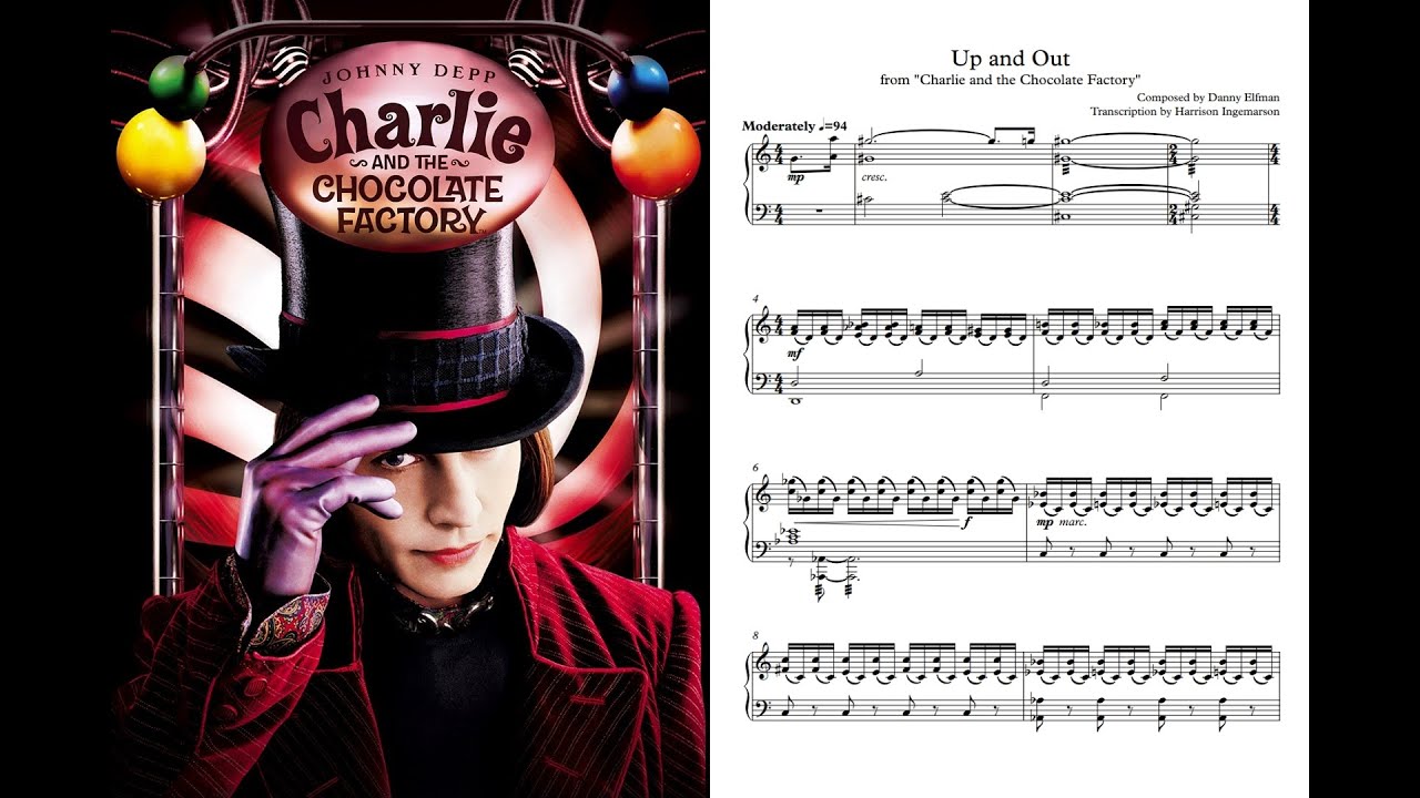Charlie and the Chocolate Factory - Up and Out ♪Piano Sheet Music♪