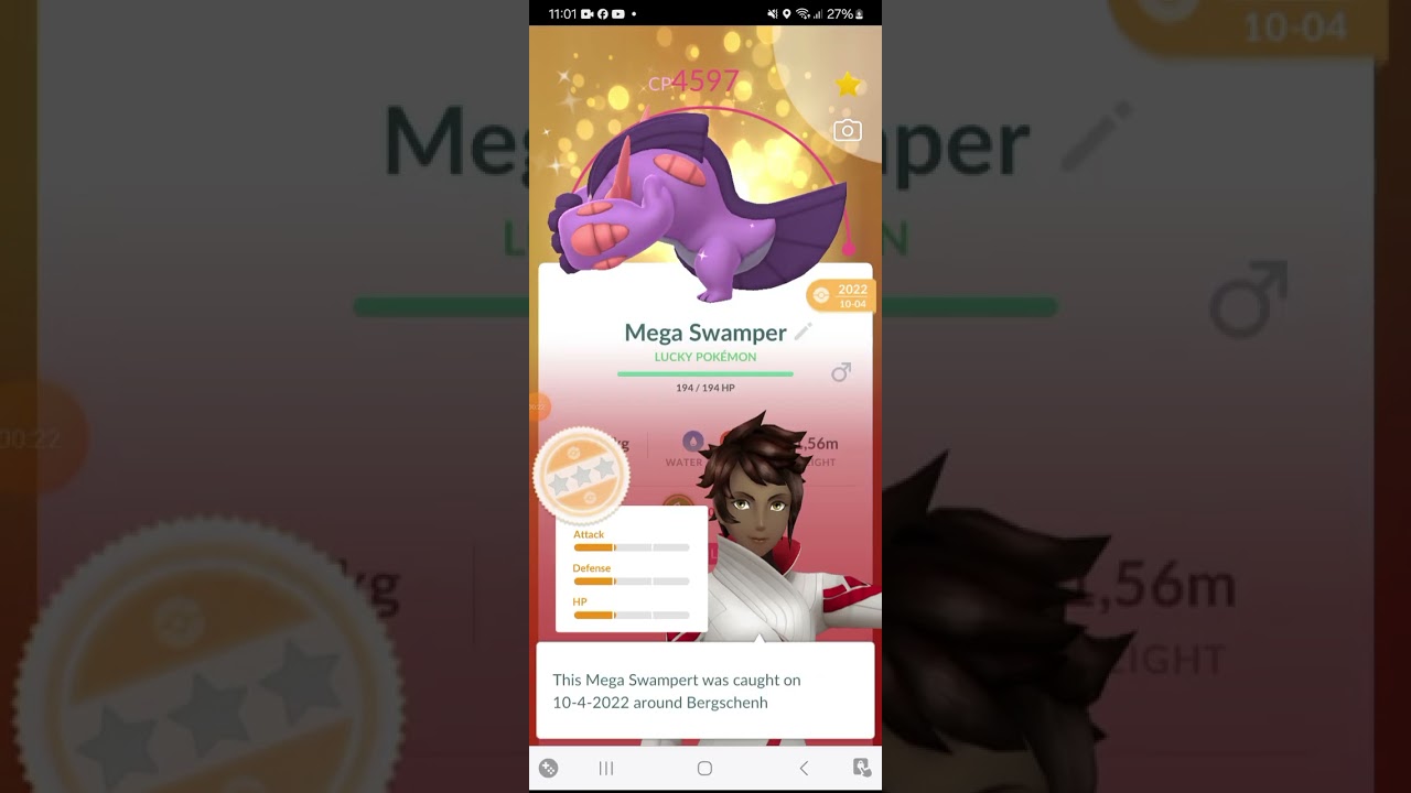 Shiny Mega Swamper pokémon go let's Go!!!
