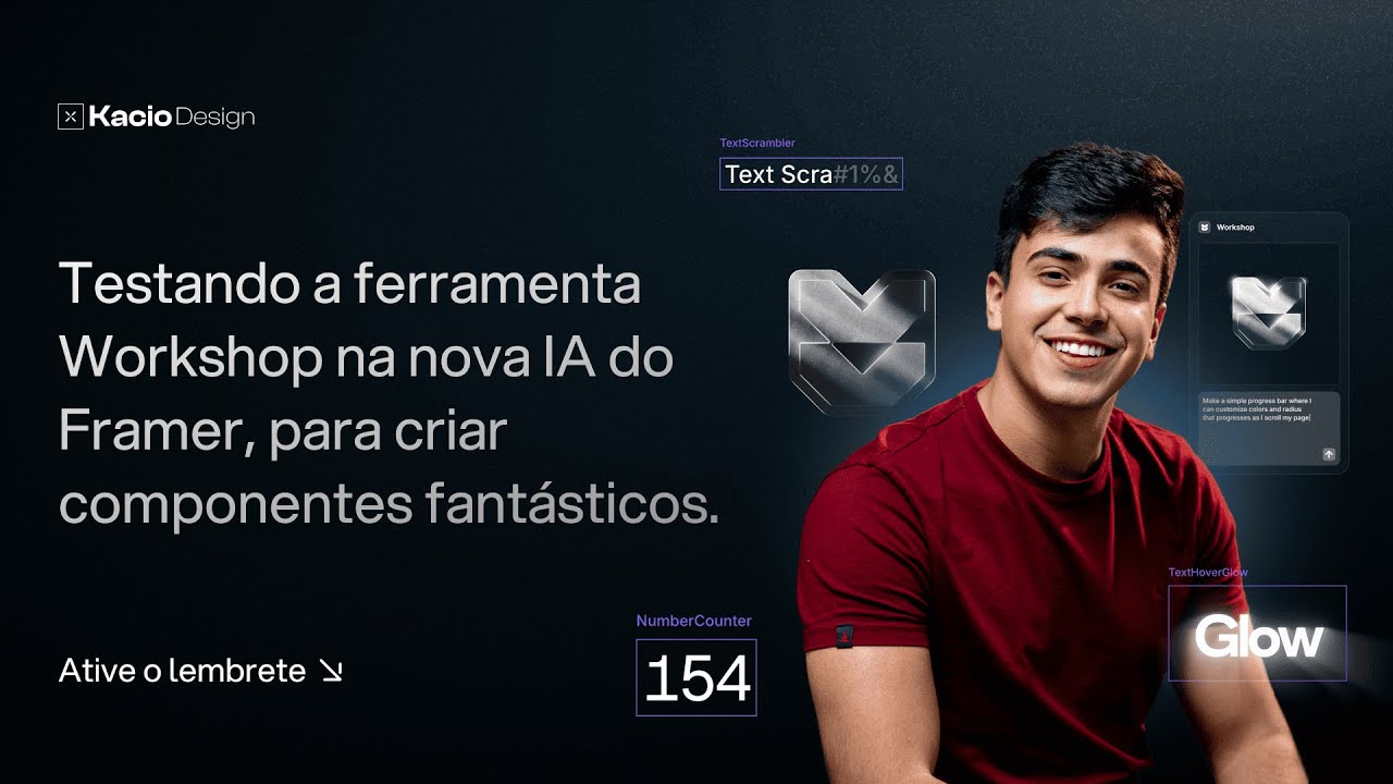 Testando a ferramenta Workshop na nova IA do Framer para criar componentes fant&aacute;sticos