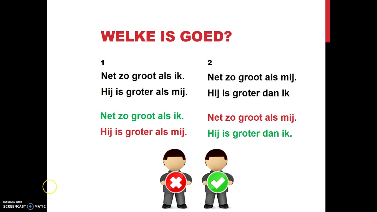 trappen van vergelijking, als of dan?