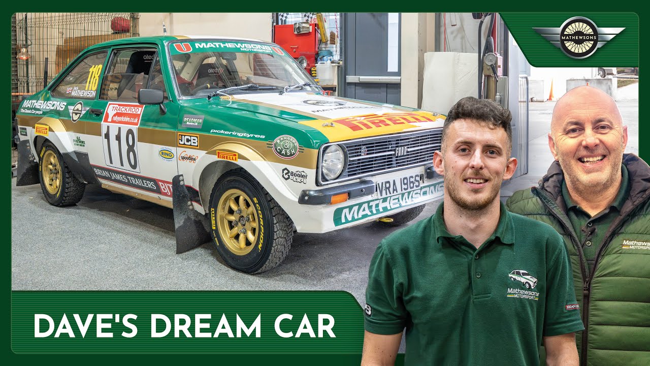 Дэйв НАКОНЕЦ-ТО сел за руль своего раллийного автомобиля Ford Escort Mk2.