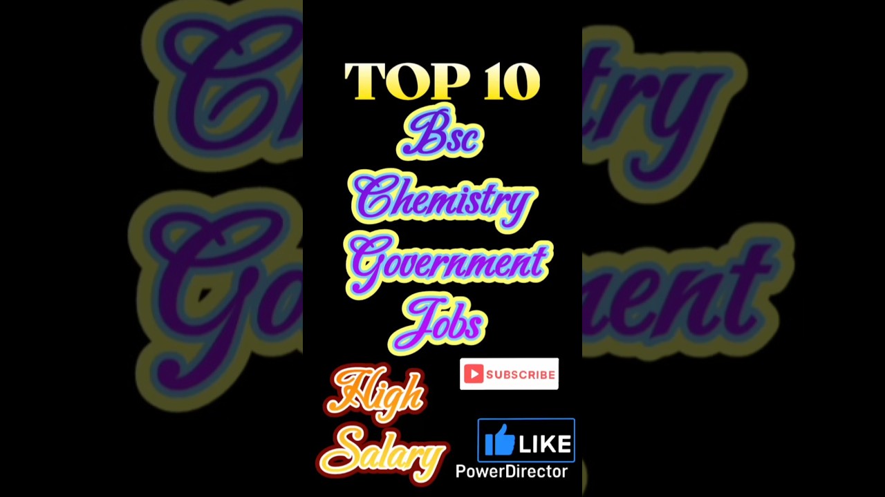 TOP10 BSC CHEMISTRY JOBS OPPORTUNITY|TOP 10 HIGH SALARY JOBS AFTER 12th|bsc chemistry government job