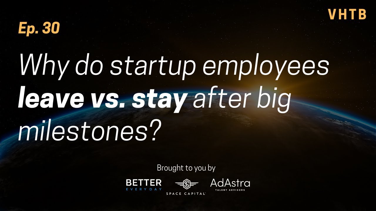 Why do startup employees leave vs. stay after big milestones?