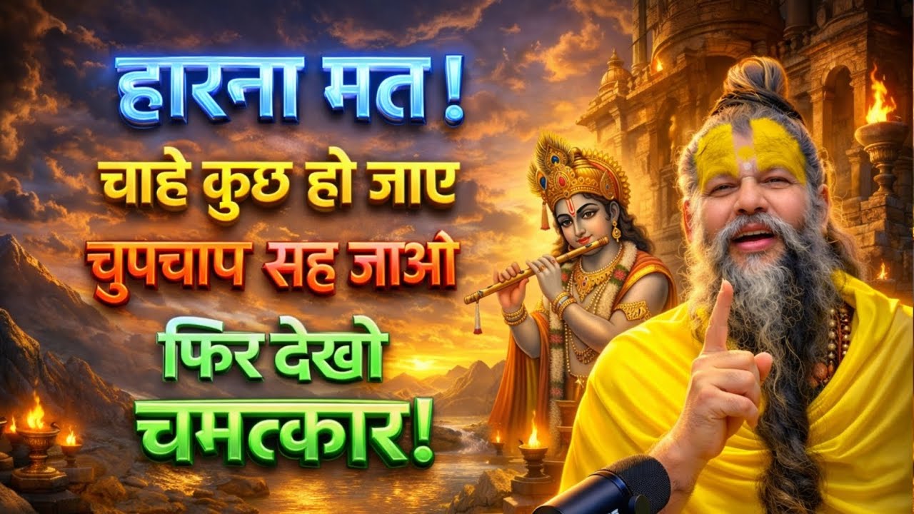 हारना मत!चाहे कुछ हो जाए , चुपचाप सह जाओ। फिर देखो चमत्कार।,,premand katha। Premanad maharaj