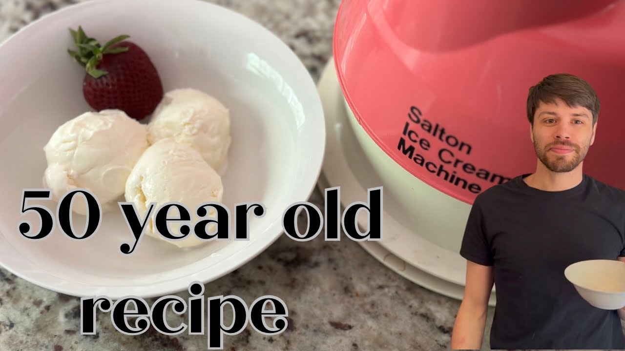 Homemade Ice Cream with Vintage Ice Cream Machine
