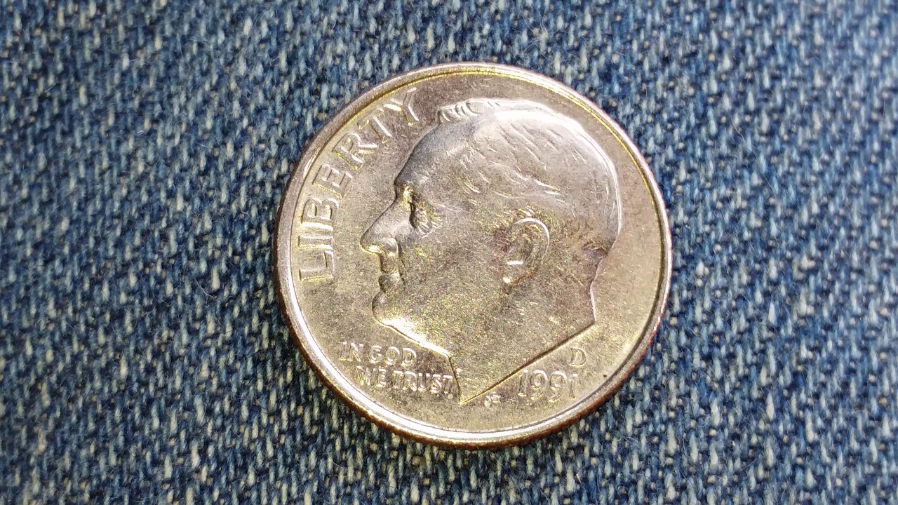 1991 D ROOSEVELT DIME: 601,241,000 PRODUCED, 0% SILVER