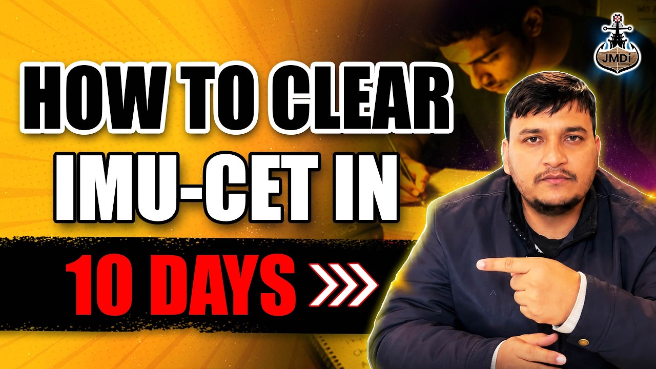 How to get a good Imu Cet rank in last few days | Imu cet 2026 Guide