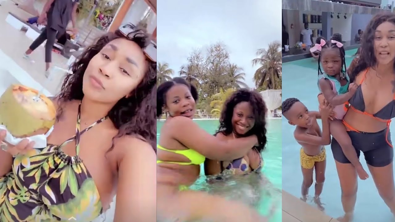 🏖 EMMA LOHOUES ET SES FILLES À L’ÎLE BOULAY #BBR CARMEN SAMA, OZOUA , RAFNA, YILLIM