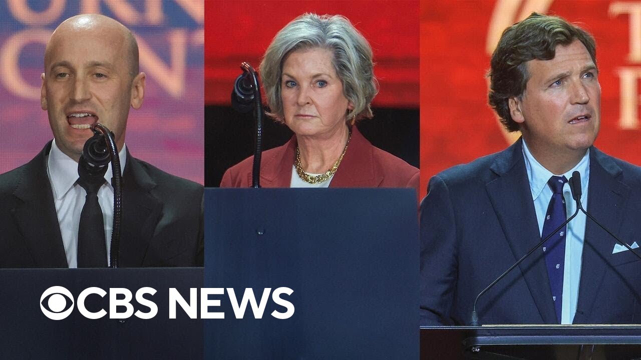 Stephen Miller, Susie Wiles, Tucker Carlson speak at Charlie Kirk memorial service