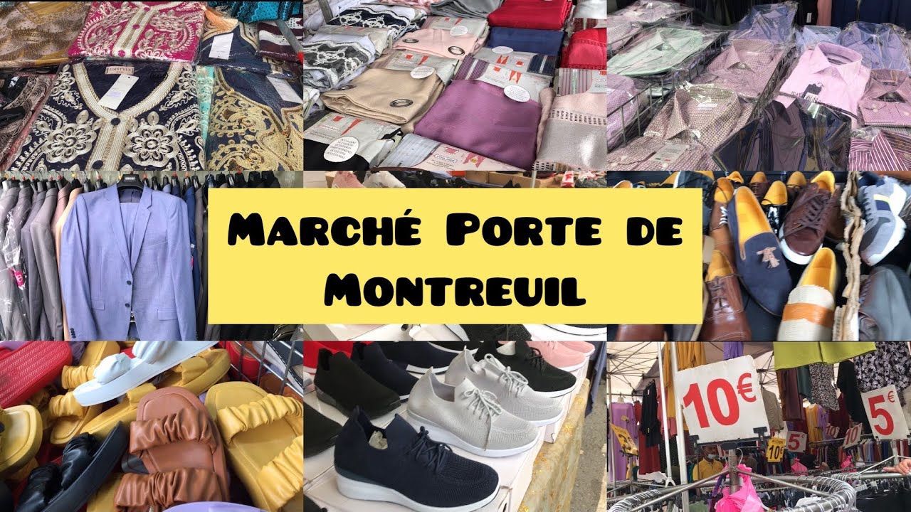 MARCHÉ PORTE DE MONTREUIL VÊTEMENTS VRAIMENT PAS CHÈRE POUR TOUT LE MONDE