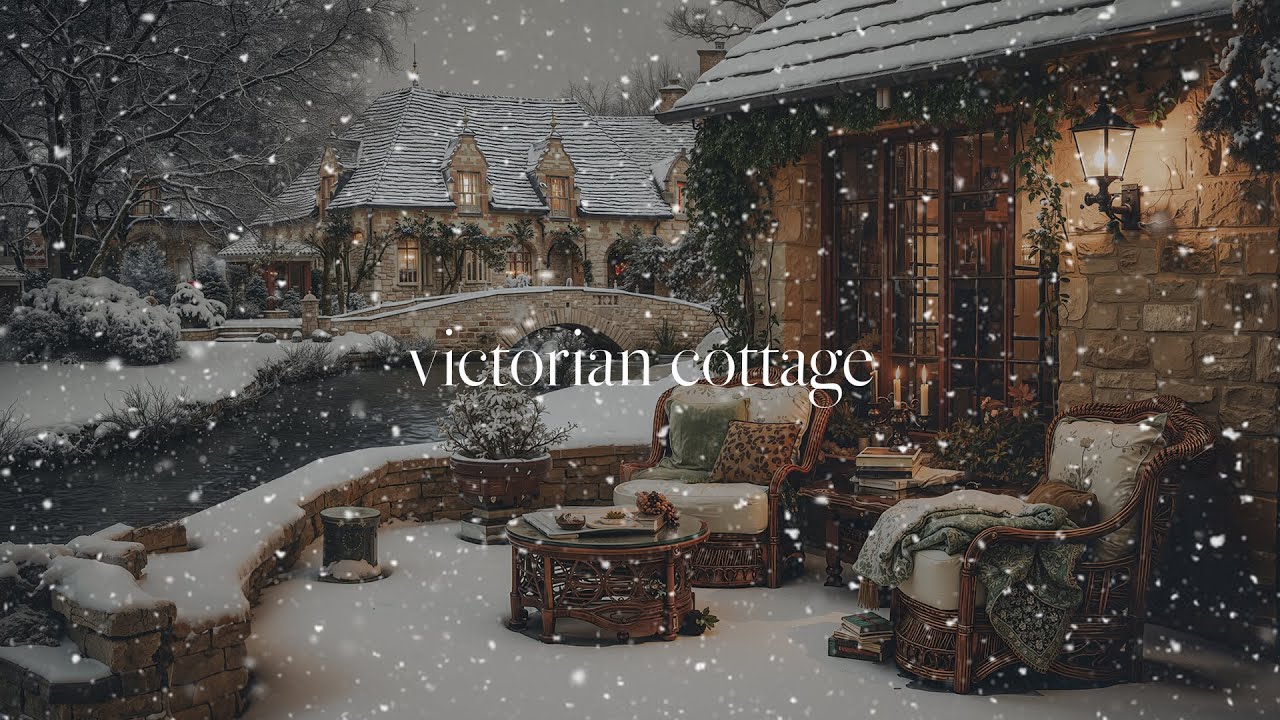 Dark Academia Winter Victorian Cottage ❄️ | Melancholic Piano Quiet & Cozy