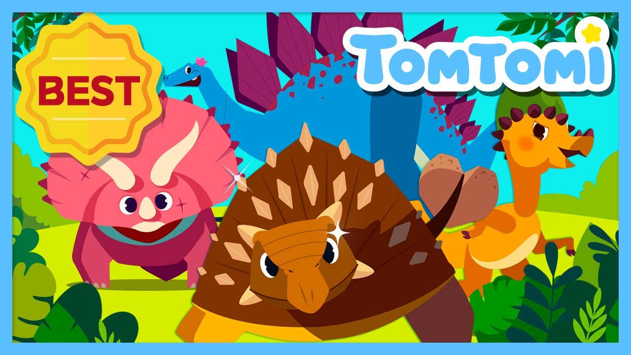 We are herbivorous dinosaurs!🦕 | BEST Dinosaur Songs Compilation | Kids Song | TOMTOMI
