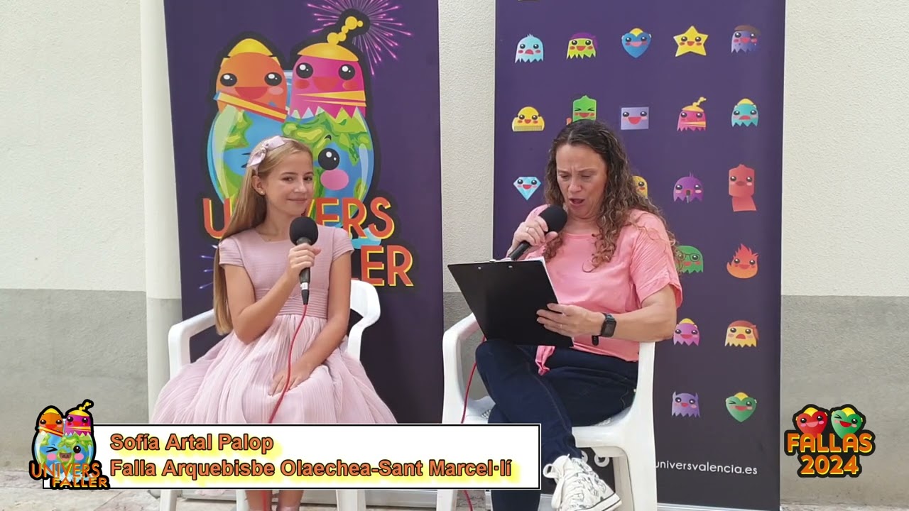 Univers Faller Candidata FMIV24 Niña Sofía Artal Palop Falla Arquebisbe Olaechea Sant Marcel·lí