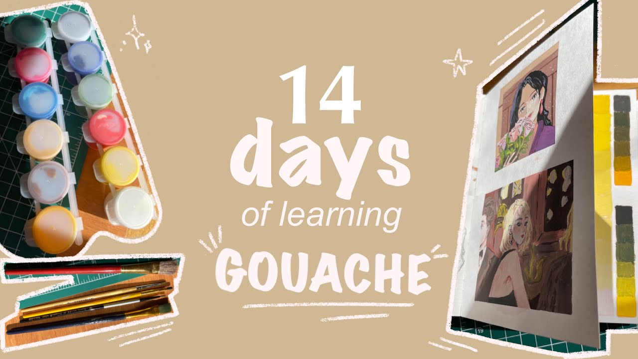 Learning Gouache Painting in 2 Weeks! Beginner 🌷
