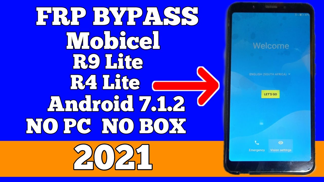 Google Account Mobicel R9 Lite Android 7.1.2 FRP Bypass Google Unlock  Without PC 2021