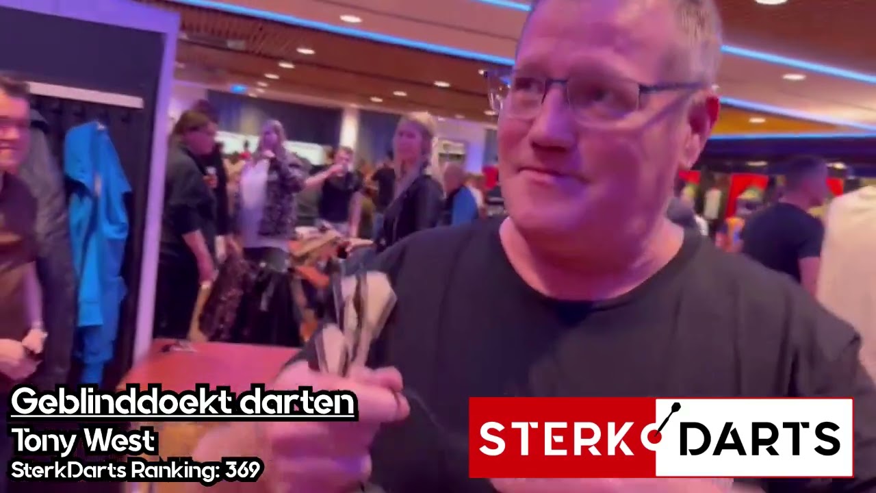 🎯Geblinddoekt darten: Tony West