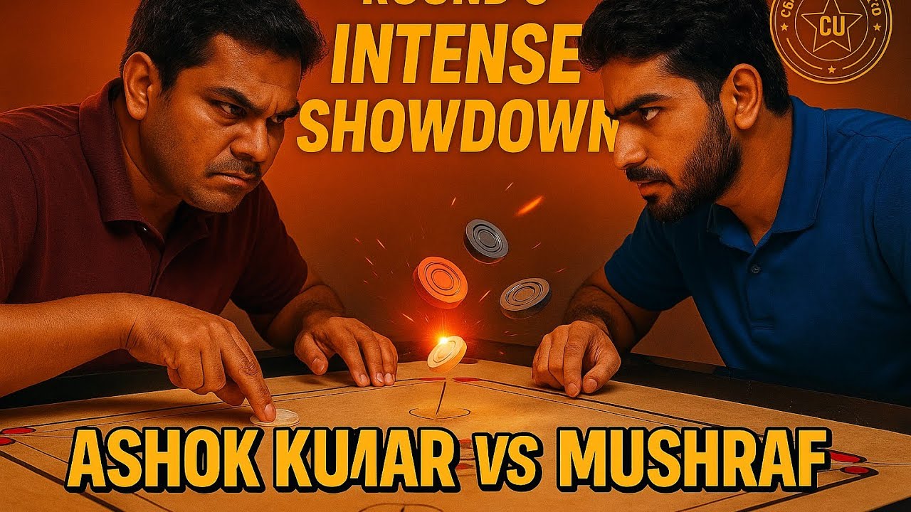 🔥 Ashok Kumar vs Mushraf | Round 3 | Click to Watch This Thrilling Carrom Battle NOW! 🏆 #carrom 