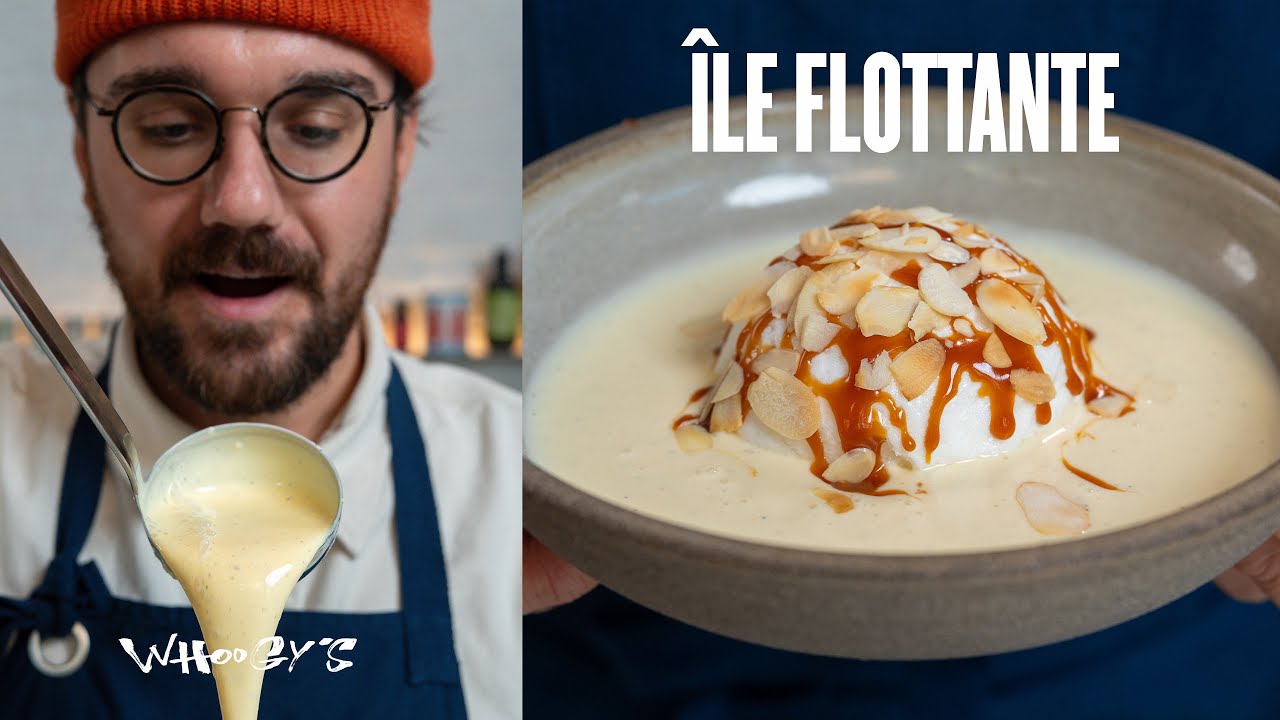 Ile flottante 100% maison super simple (crème anglaise, caramel & oeufs en neige) ! 🍨