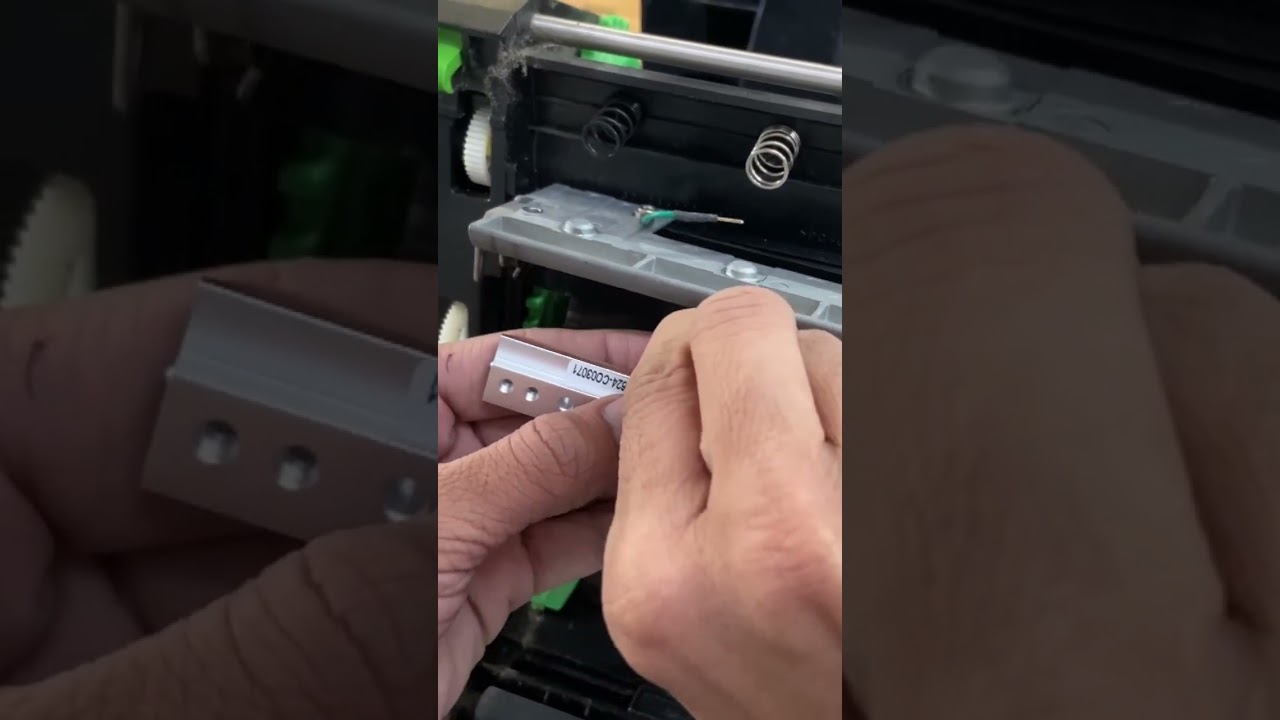 How to change Tsc TE 244 barcode printer head #barcodeprinter #head #printer #tsc