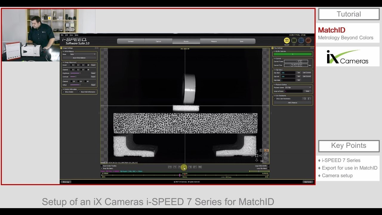 Concept - set-up of iX Cameras i-Speed 7 series for DIC