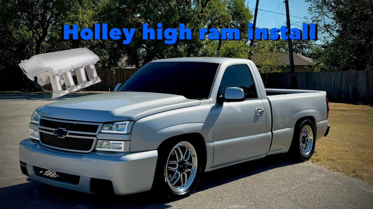 Holley high ram install on Silverado 