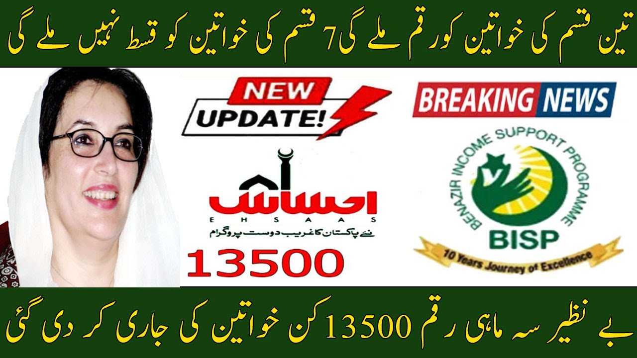 Benazir Kafalat 13500 Quarterly Payment April 2025 - BISP Good News - BISP Latest Update