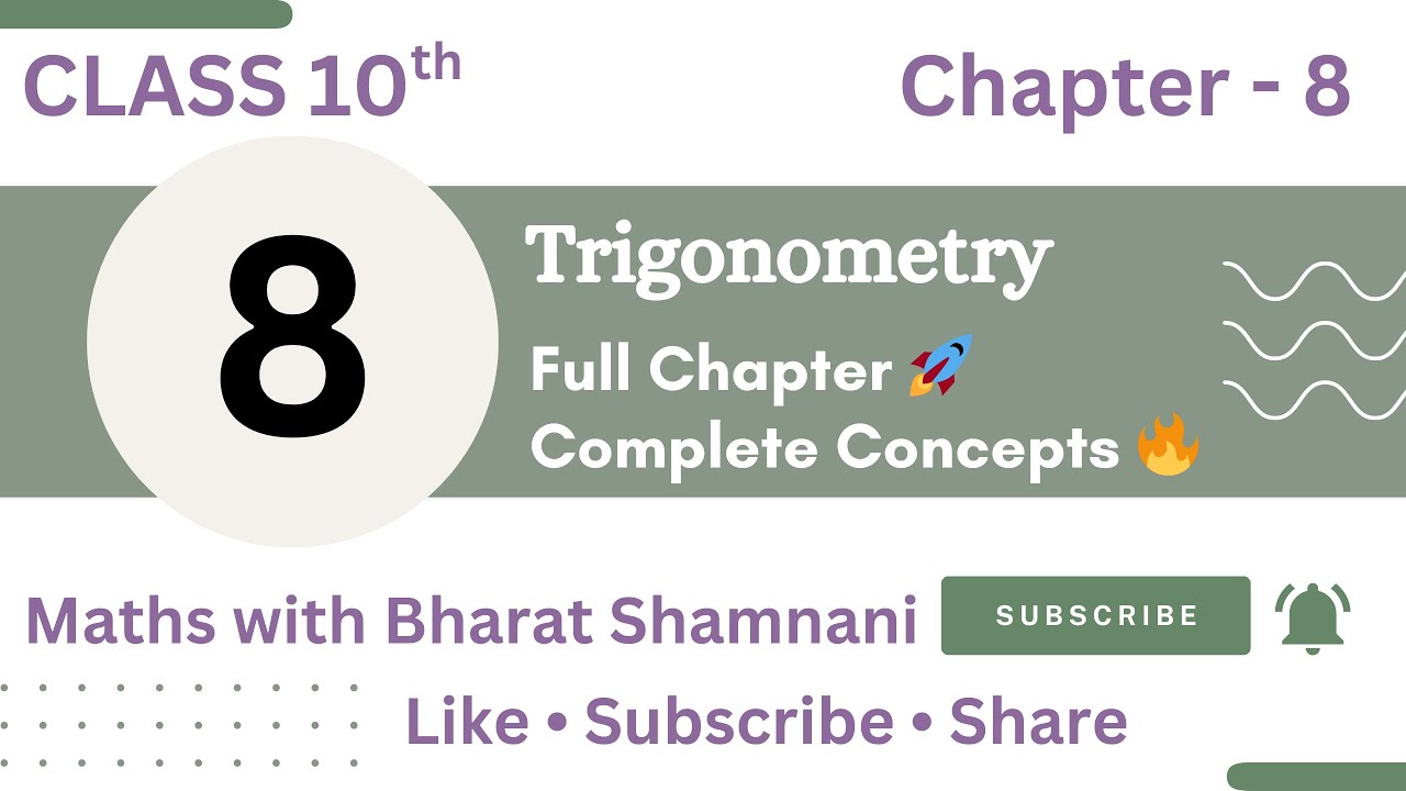 Class 10 Maths Chapter 8 – Trigonometry 📐 | Complete Concepts Explained Clearly #class10maths
