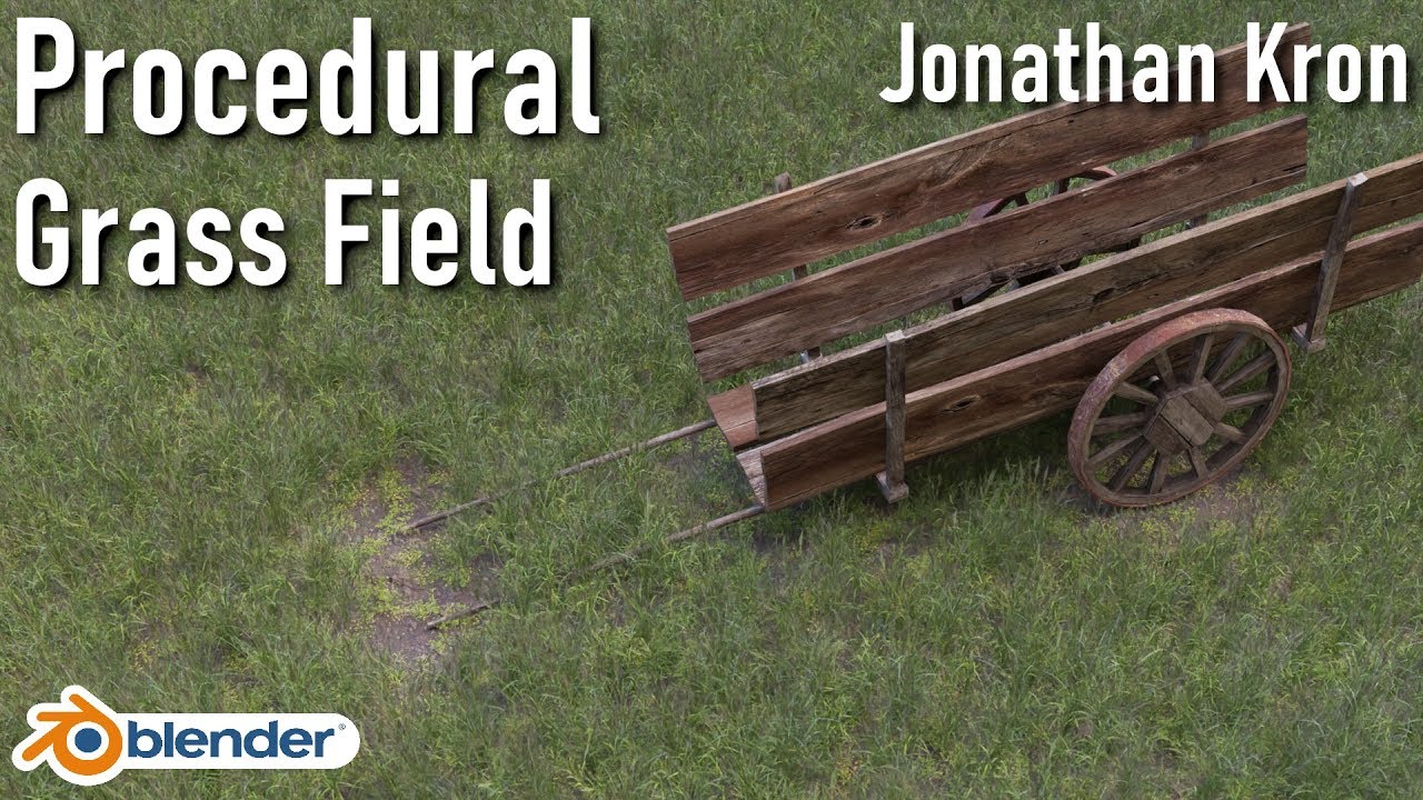 Procedural Grass Field Blender 2.8 [Fall-Off Effect] | English