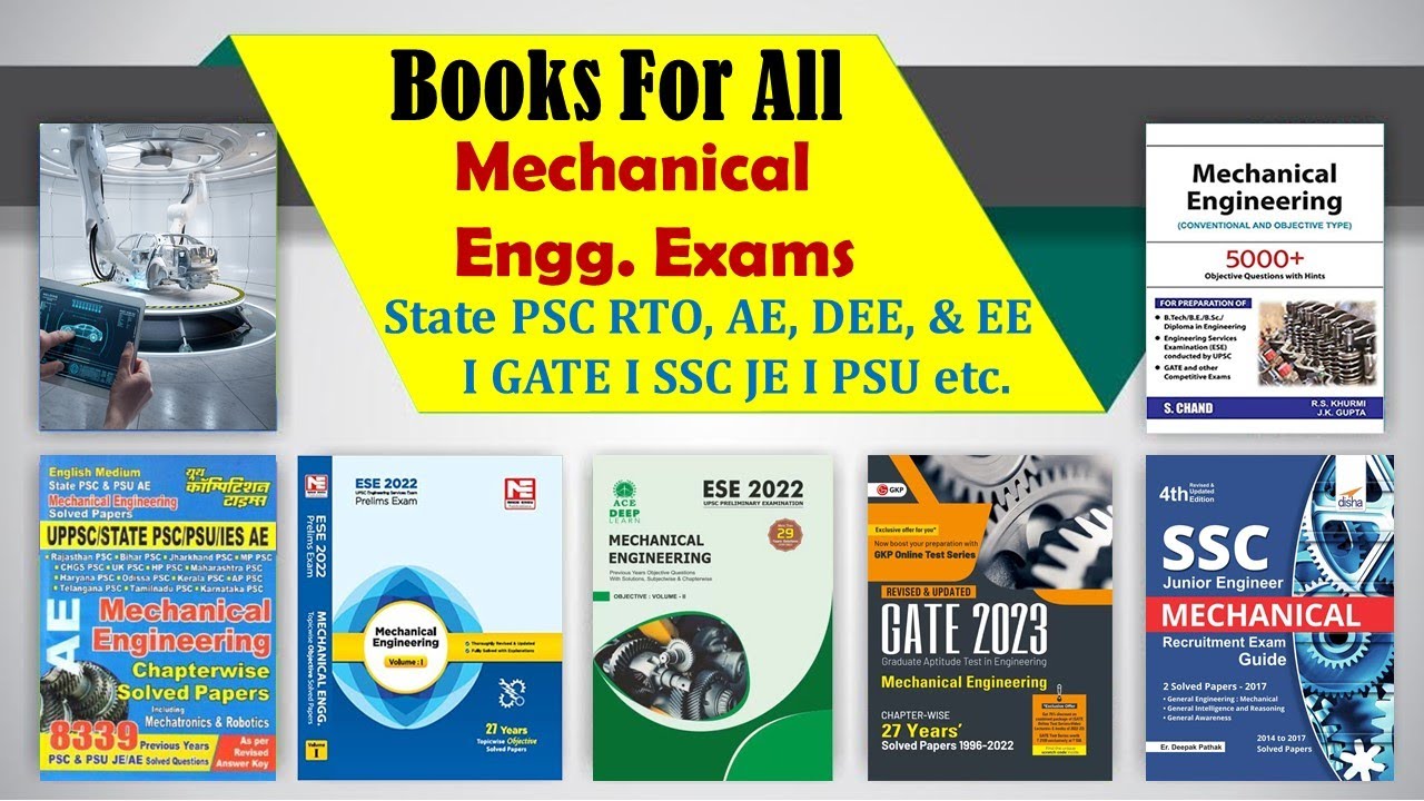 Books All Mechanical Engineering Exams Like State PCS AE, RTO, DEE I Books for SSC JE I 